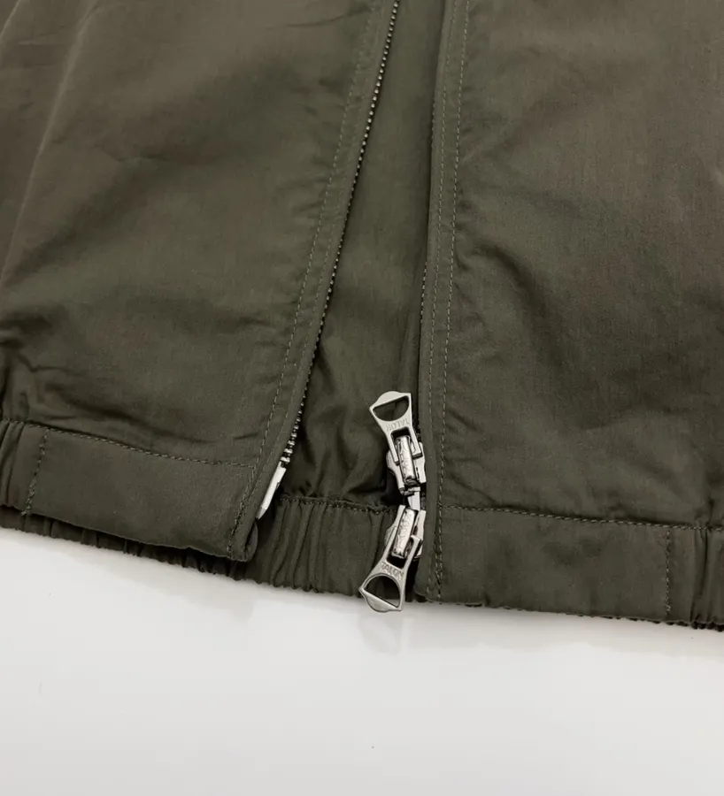 Embroidered Loose-Fit Hooded Jacket in Olive Green, product view 12
