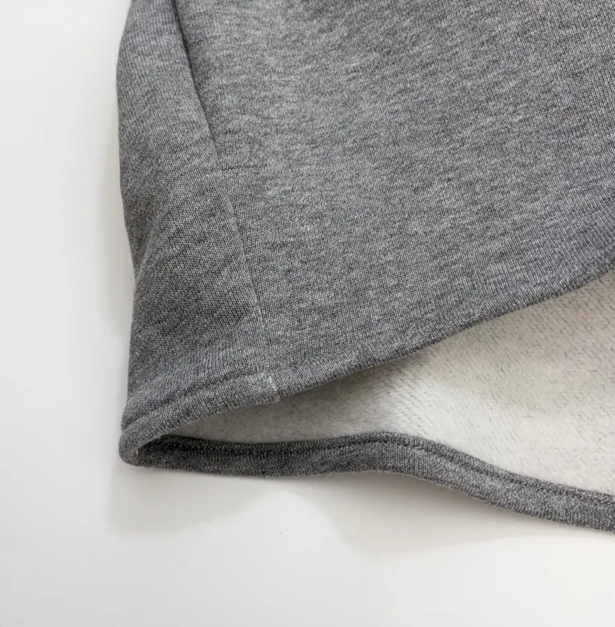 Grey Collared Button-Front Cropped Jacket in Gray, product view 11