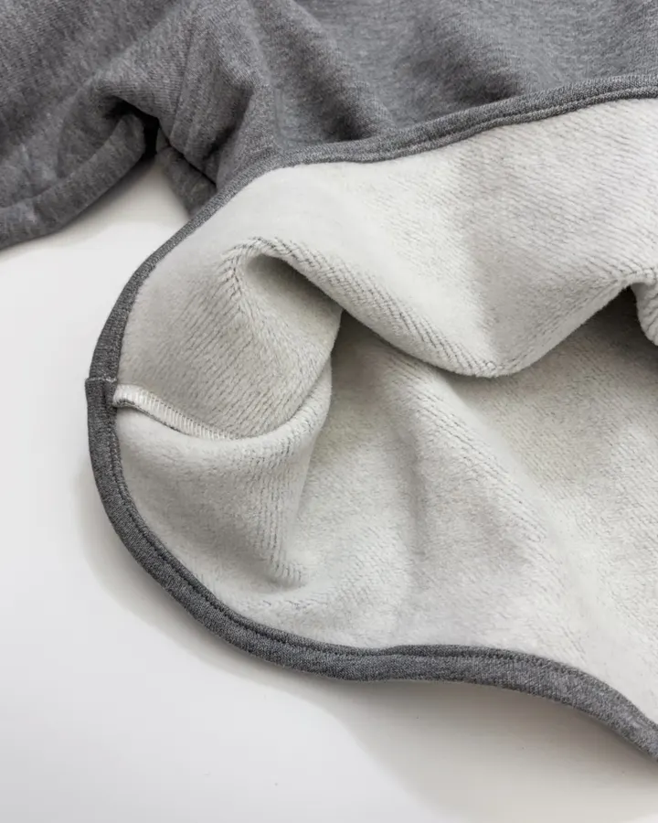 Grey Collared Button-Front Cropped Jacket in Gray, product view 12