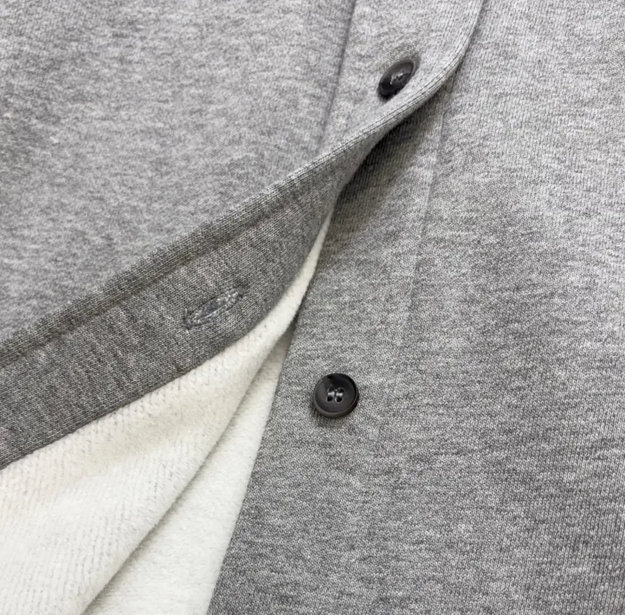 Grey Collared Button-Front Cropped Jacket in Gray, product view 13