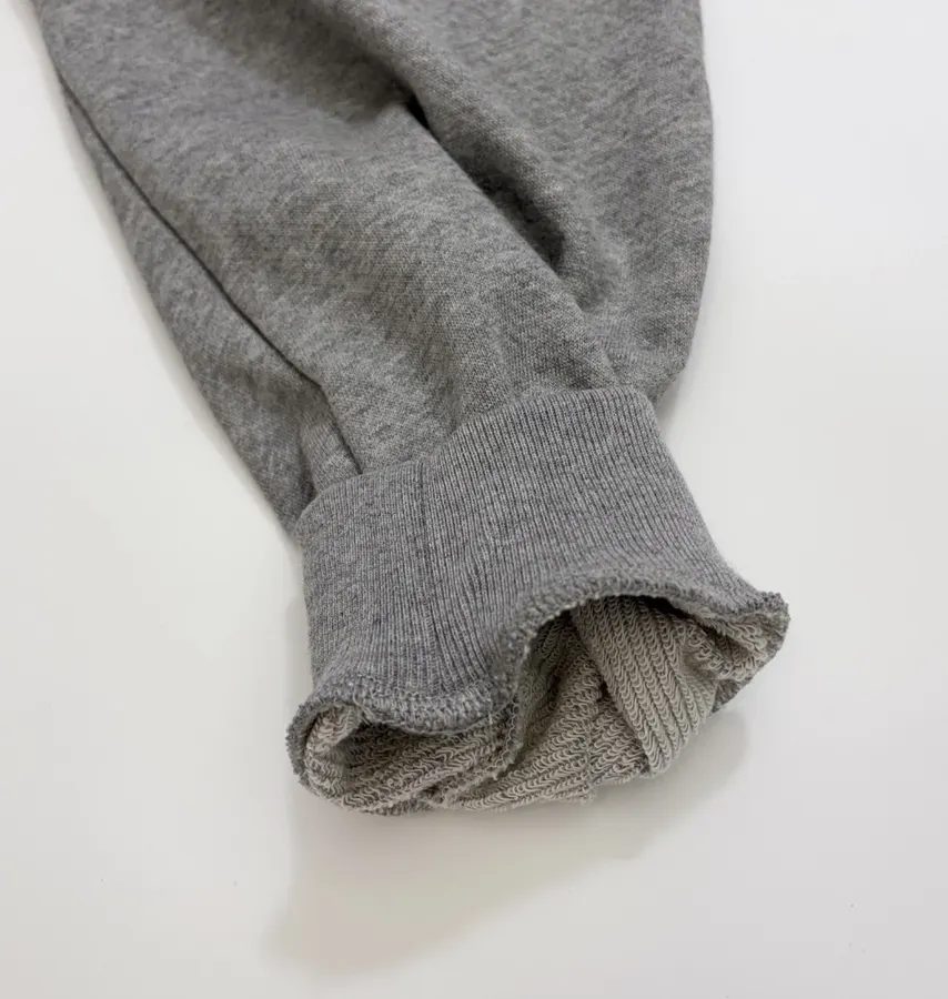 Grey Asymmetric Ruffle-Hem Sweatshirt in Gray, product view 06