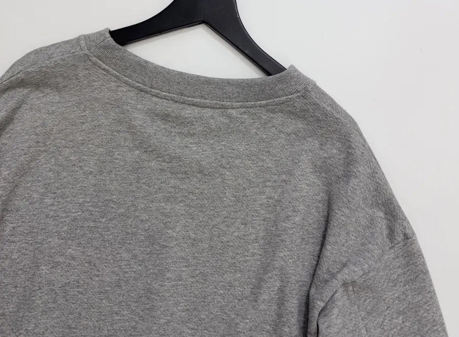 Grey Asymmetric Ruffle-Hem Sweatshirt in Gray, product view 14