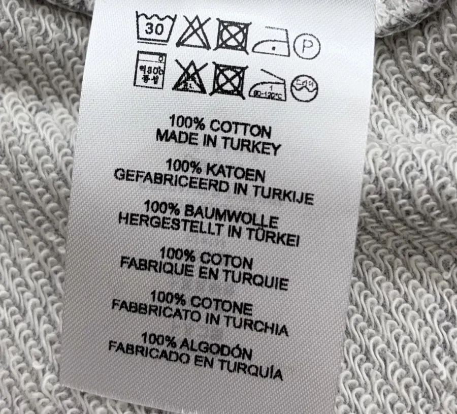 Grey Asymmetric Ruffle-Hem Sweatshirt in Gray, product view 15