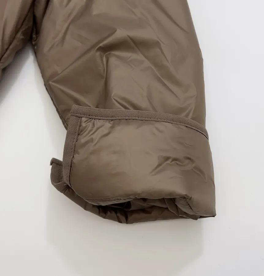 Taupe Hooded Pullover Padded Jacket in Taupe, product view 08