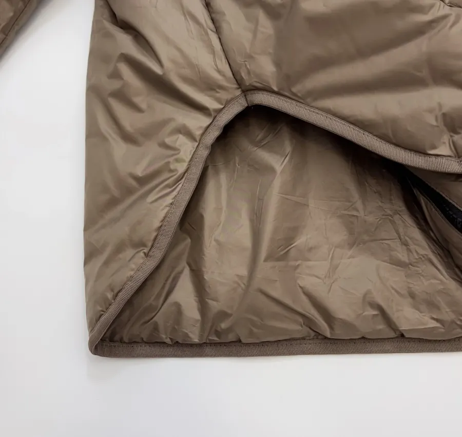Taupe Hooded Pullover Padded Jacket in Taupe, product view 10