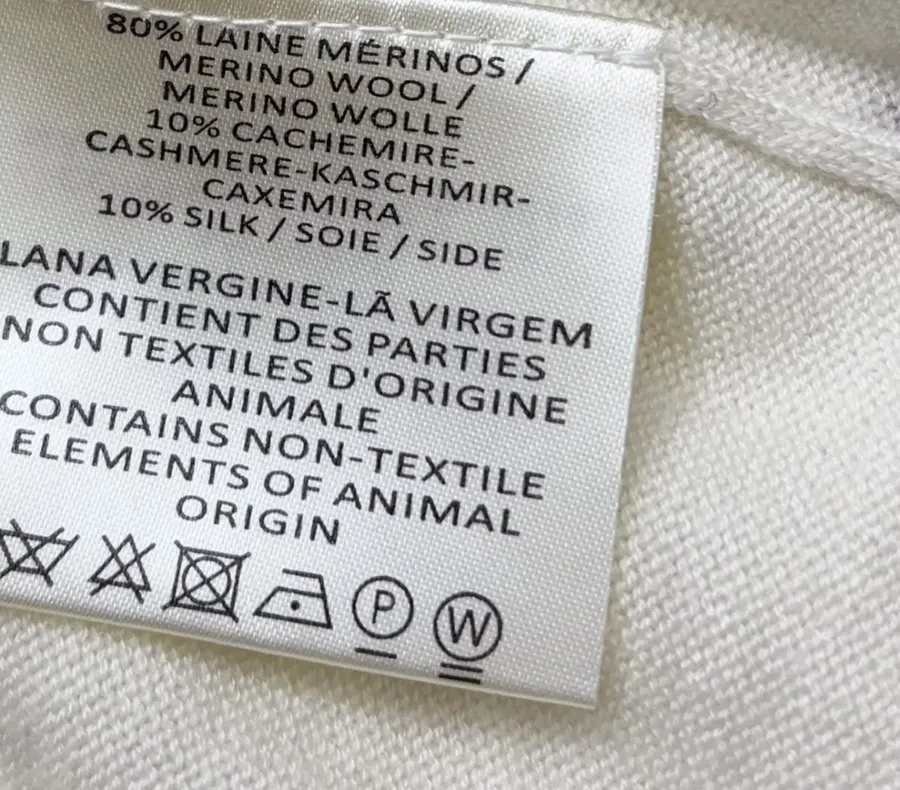 Ivory Line-Embroidered Collared Cardigan in Off-White, product view 17