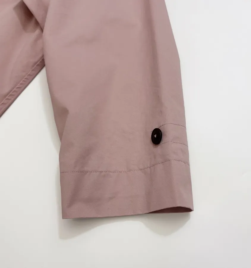 Haze Blue Relaxed Raglan Midi Trench Coat in Dusty Blue, product view 06
