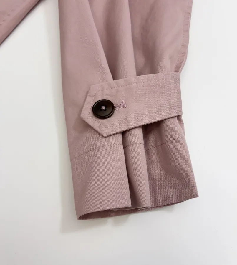 Haze Blue Relaxed Raglan Midi Trench Coat in Dusty Blue, product view 07