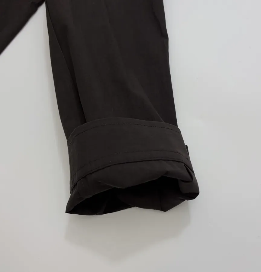 Embroidered Flowing Collar Shirt with Hollow-Out Embroidery for a Chic, Stylish Look in Dark Brown, product view 08