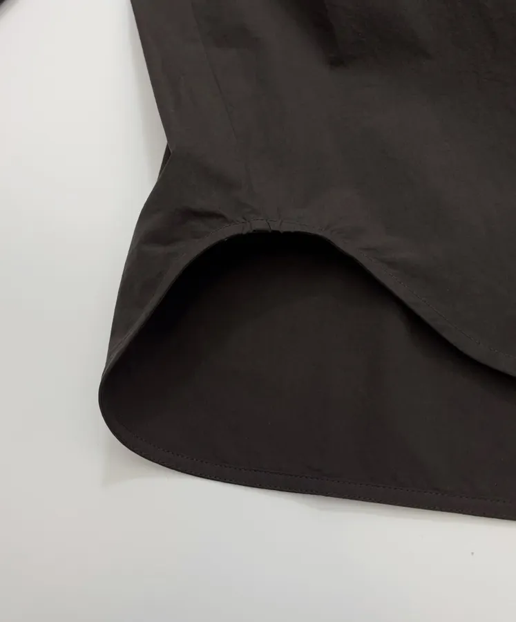 Embroidered Flowing Collar Shirt with Hollow-Out Embroidery for a Chic, Stylish Look in Dark Brown, product view 10