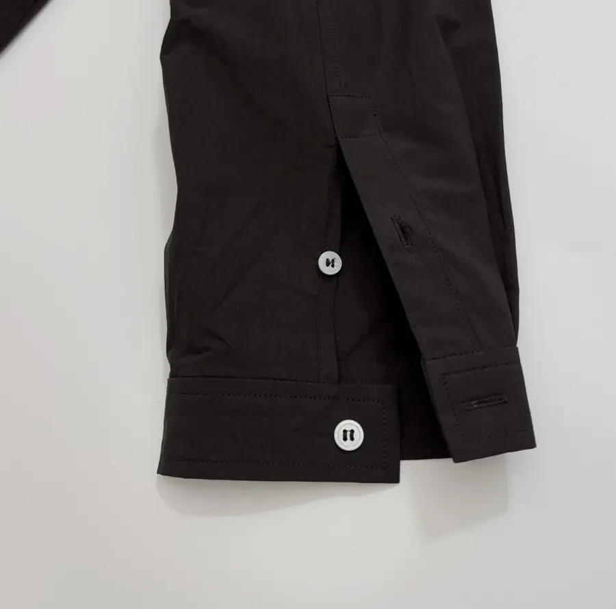 Embroidered Flowing Collar Shirt with Hollow-Out Embroidery for a Chic, Stylish Look in Dark Brown, product view 15