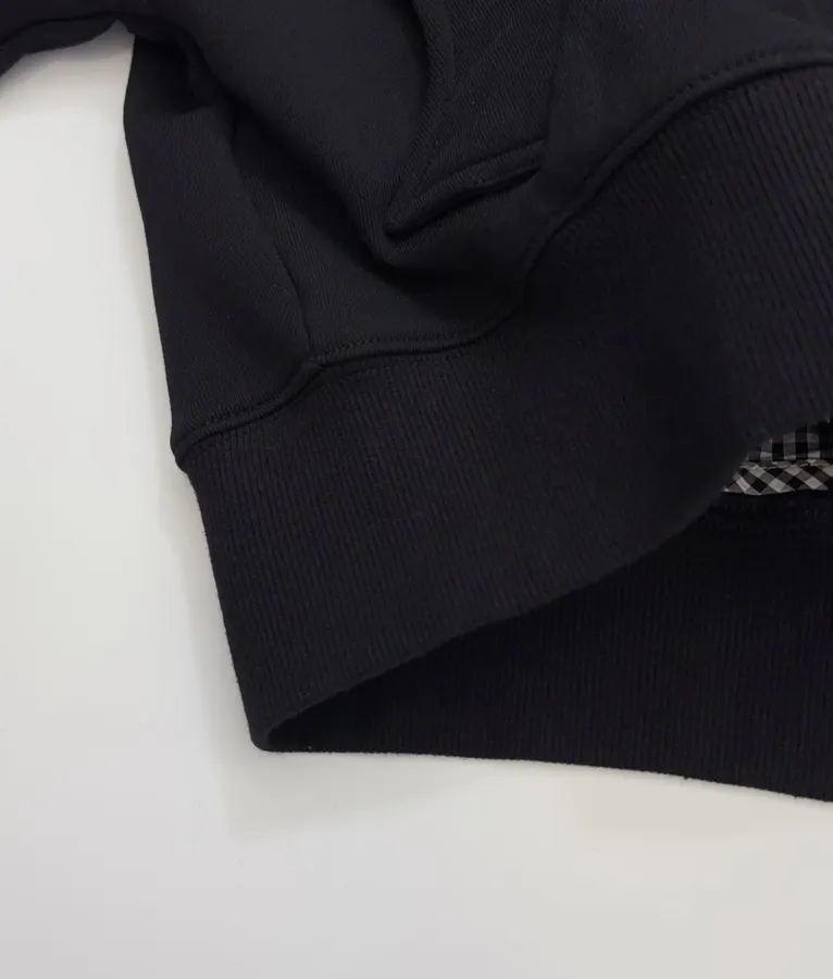 Empress of the West Saturn Hooded Loose-Fit Zip-Up Sweatshirt Jacket in Black, product view 09