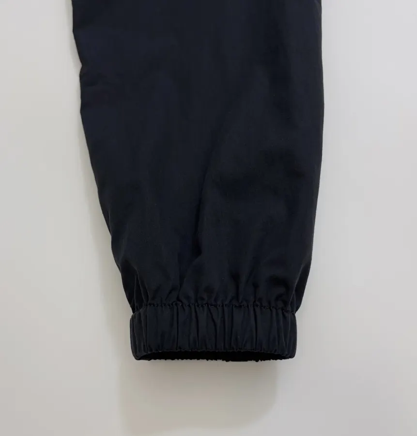 Black Hooded Drawstring Zip Jacket in Black, product view 06