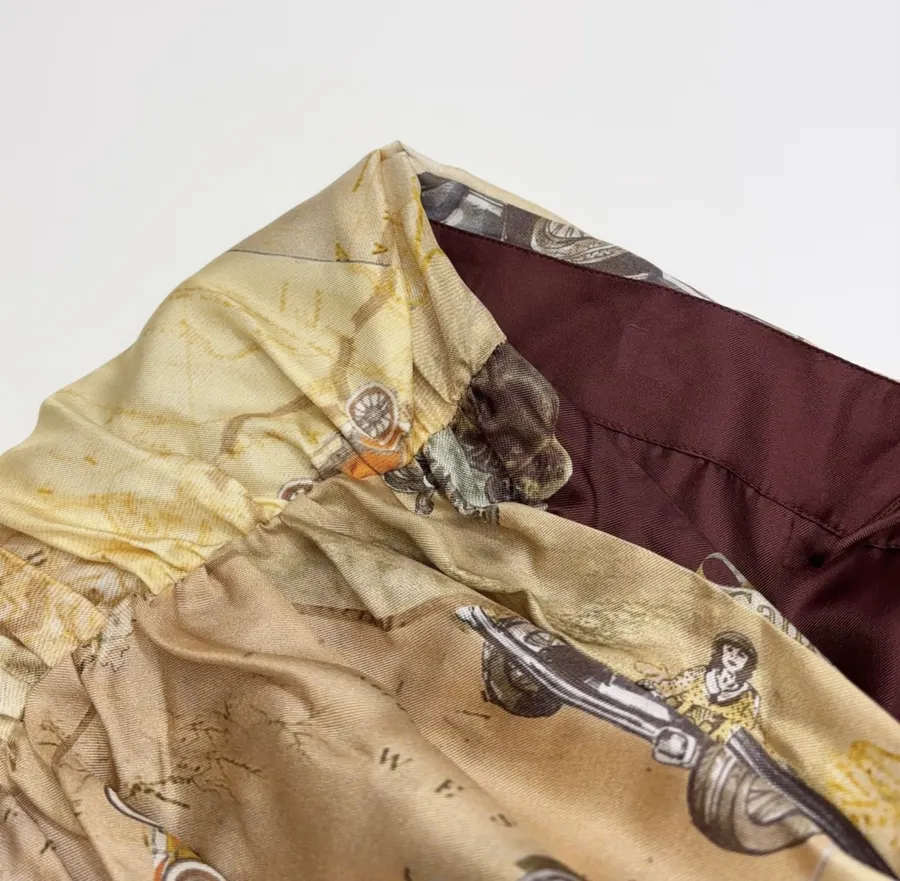 Multicolour Scarf-Panel Tie-Waist Maxi Skirt in Multicolor, product view 06