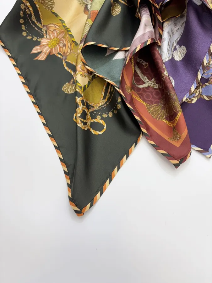 Multicolour Scarf-Panel Tie-Waist Maxi Skirt in Multicolor, product view 12