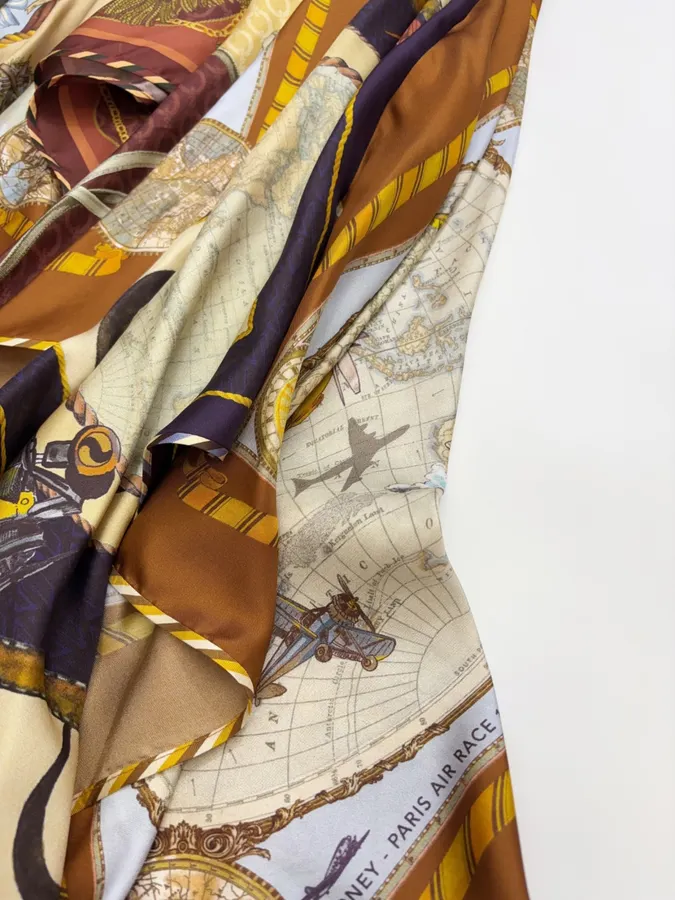 Multicolour Scarf-Panel Tie-Waist Maxi Skirt in Multicolor, product view 15