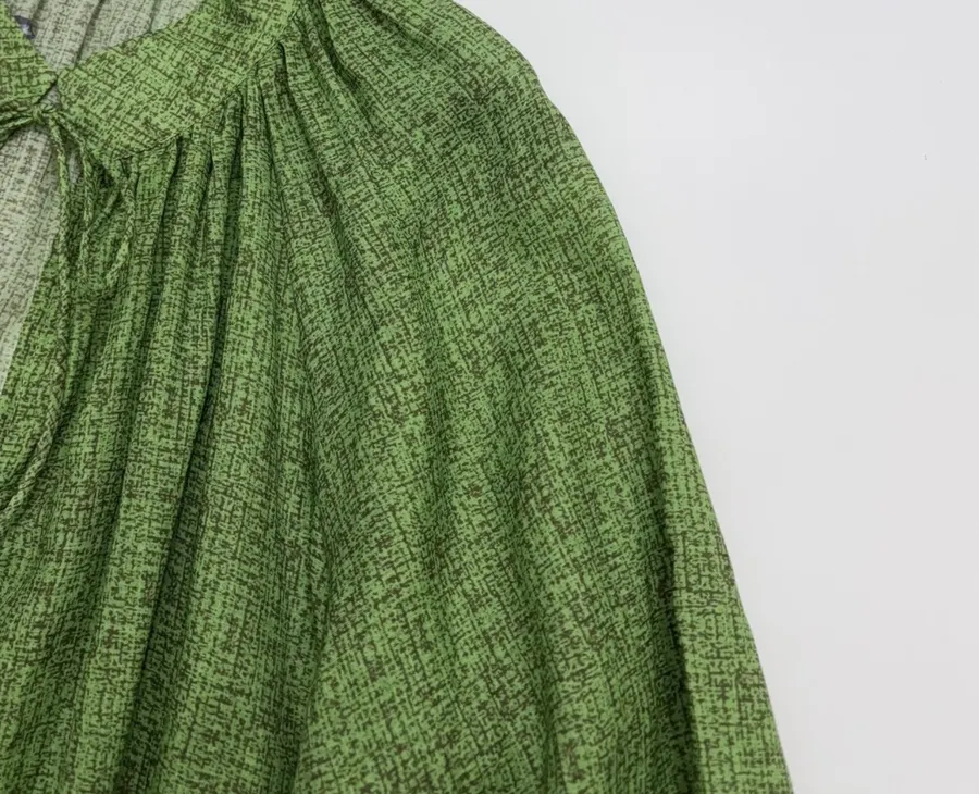 Green Floral Embroidered Maxi Dress in Green, product view 04