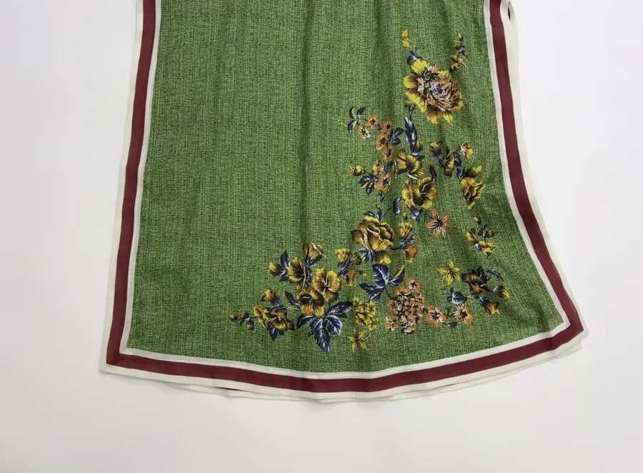Green Floral Embroidered Maxi Dress in Green, product view 09
