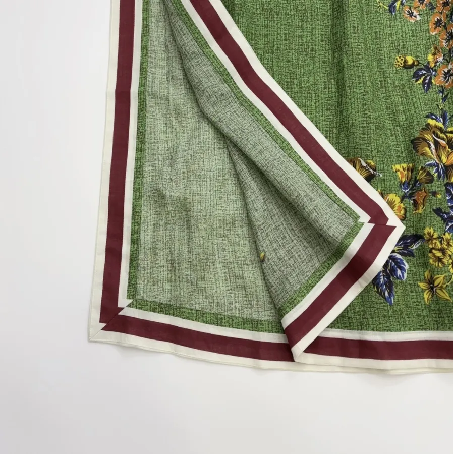 Green Floral Embroidered Maxi Dress in Green, product view 11