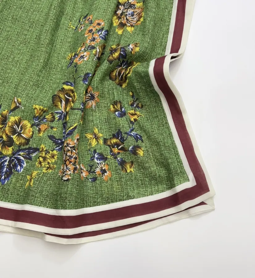Green Floral Embroidered Maxi Dress in Green, product view 14