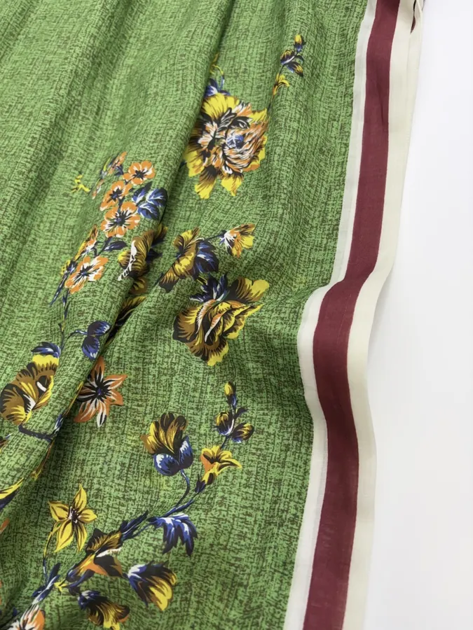 Green Floral Embroidered Maxi Dress in Green, product view 15