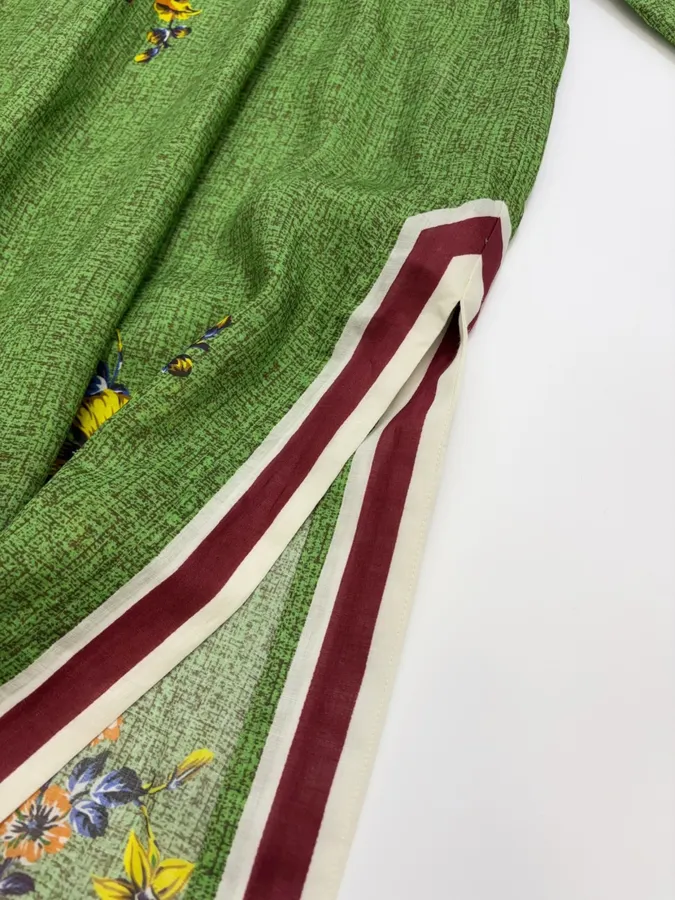 Green Floral Embroidered Maxi Dress in Green, product view 16