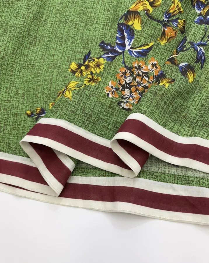 Green Floral Embroidered Maxi Dress in Green, product view 17