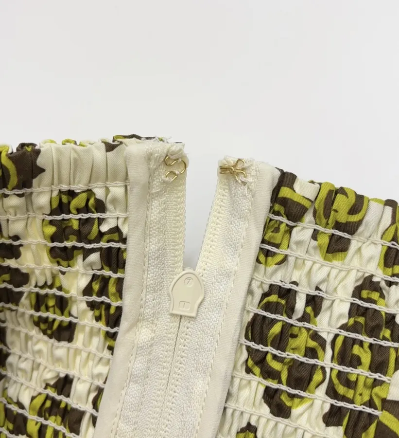 Green Floral Skinny Scarf in Green, product view 05