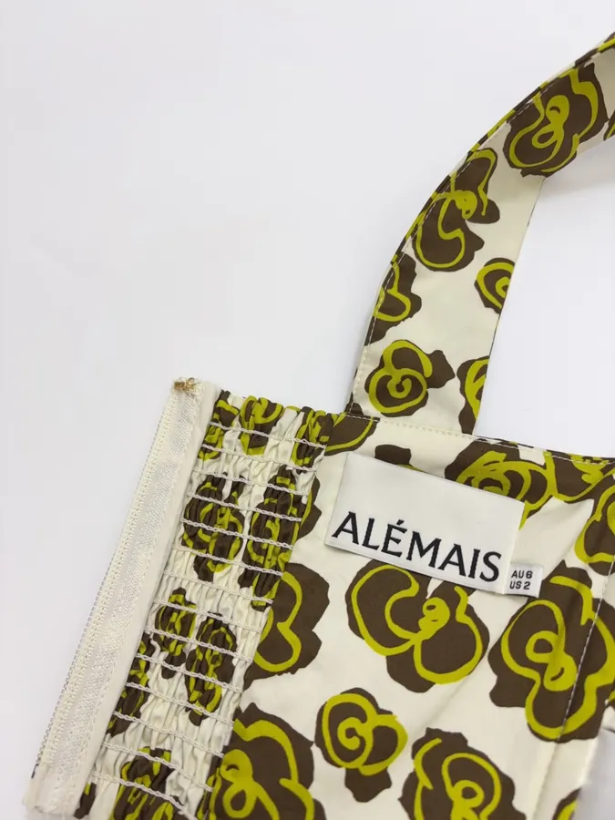 Green Floral Skinny Scarf in Green, product view 12