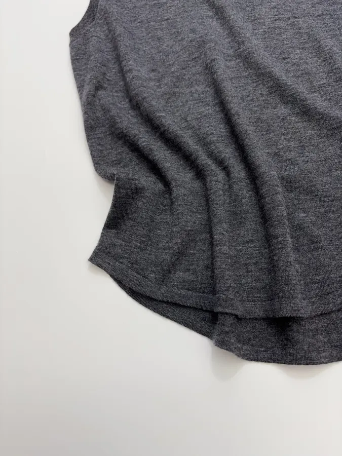 Blue and Charcoal Crew-Neck Sleeveless Top Set in Blue and Charcoal, product view 15