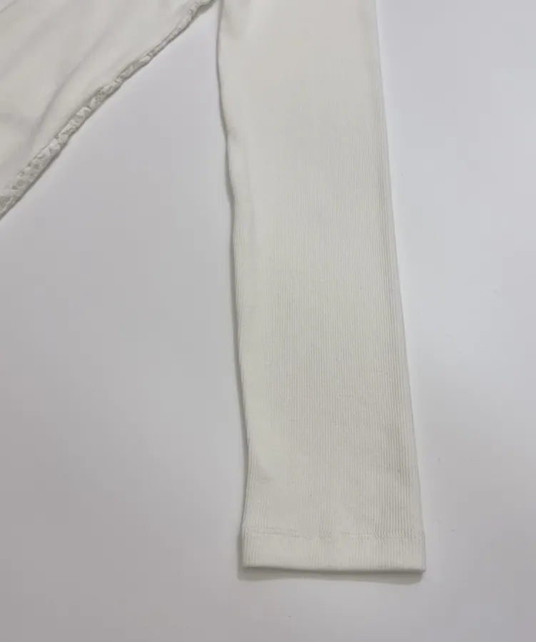 Ivory Crew-Neck Button Cardigan in Off-White, product view 04