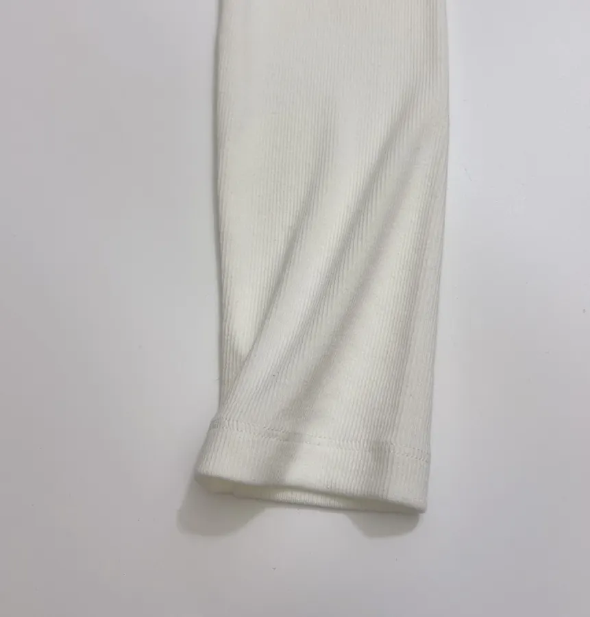 Ivory Crew-Neck Button Cardigan in Off-White, product view 05