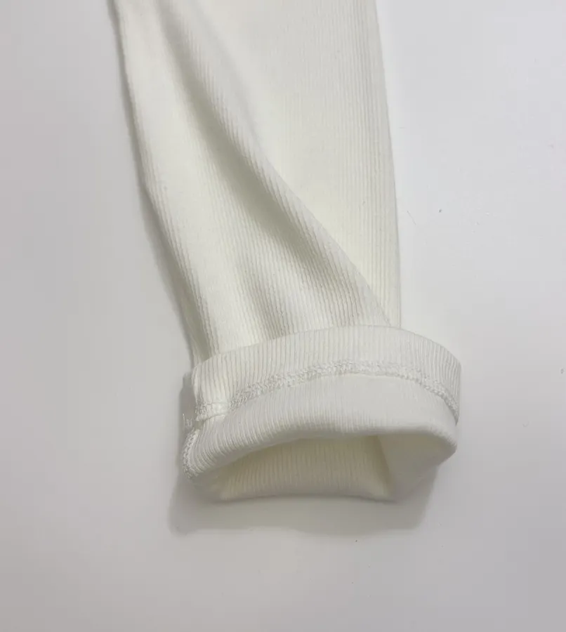Ivory Crew-Neck Button Cardigan in Off-White, product view 06