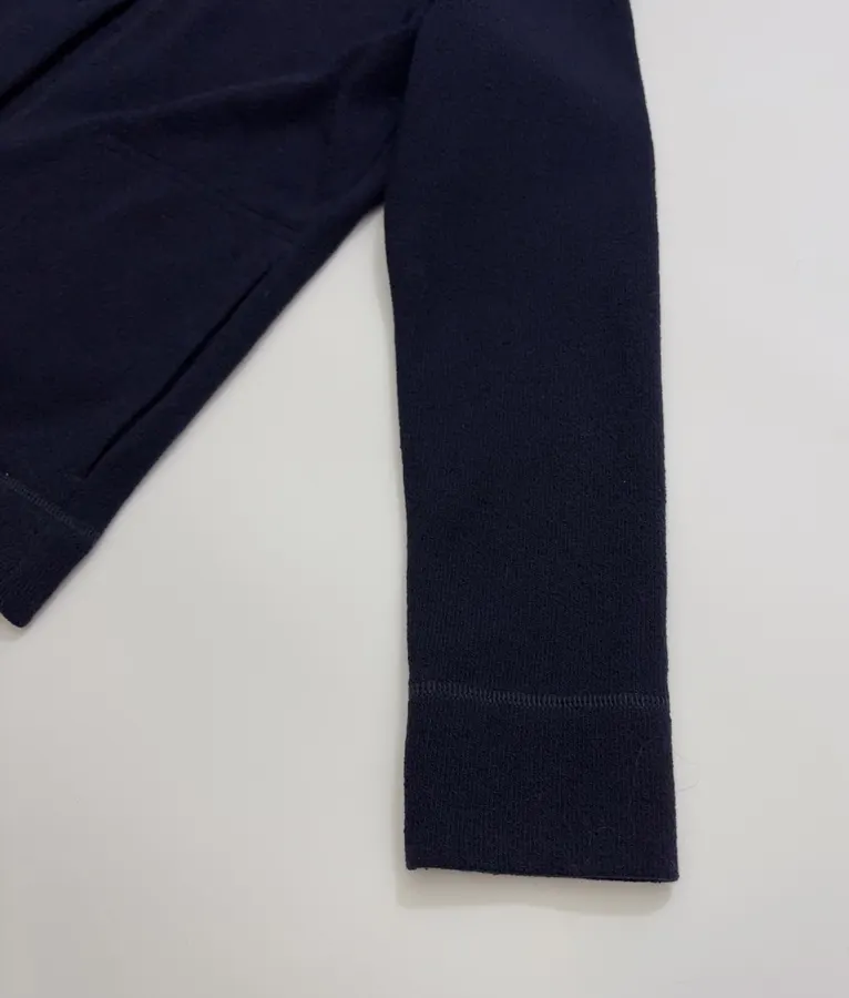 Navy Hooded Button-Front Jacket in Navy, product view 05
