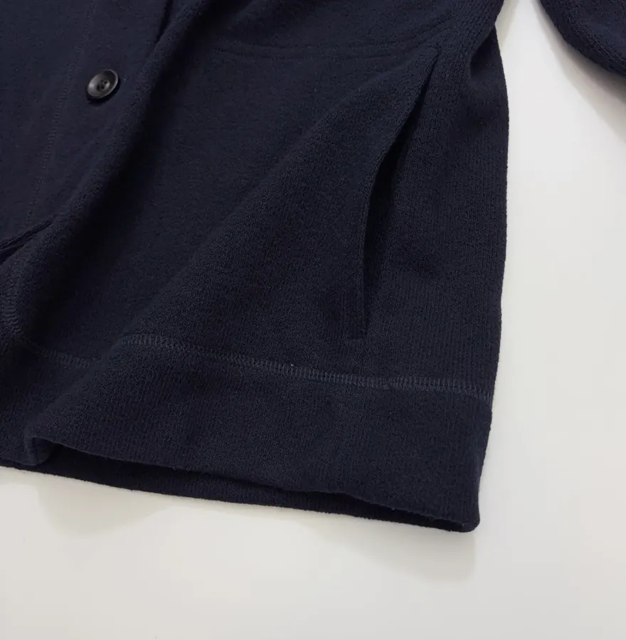 Navy Hooded Button-Front Jacket in Navy, product view 11