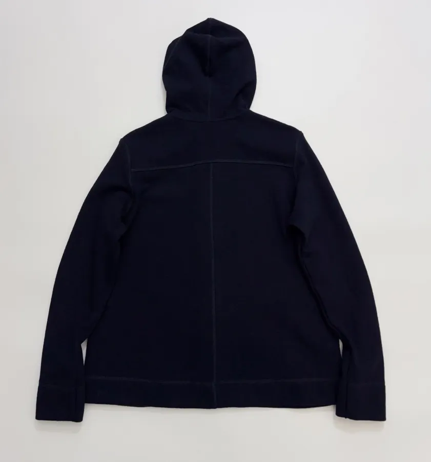 Navy Hooded Button-Front Jacket in Navy, product view 12