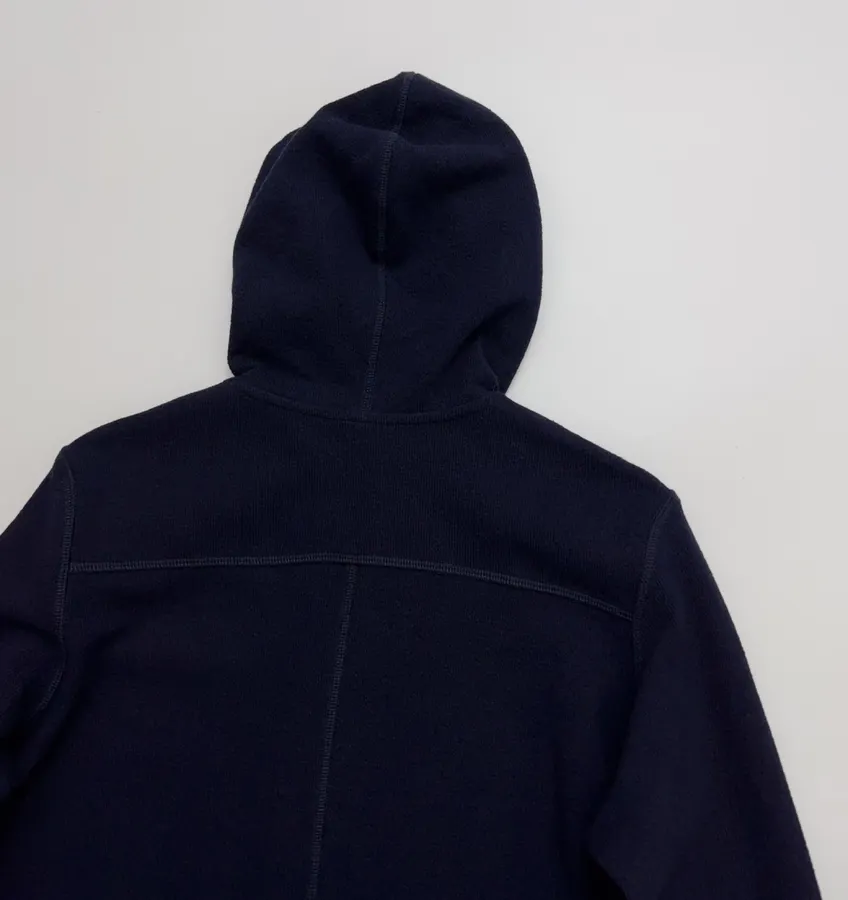 Navy Hooded Button-Front Jacket in Navy, product view 13