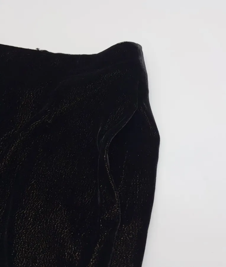 Black Velvet-Panel Strapless Mini Dress in Black, product view 03