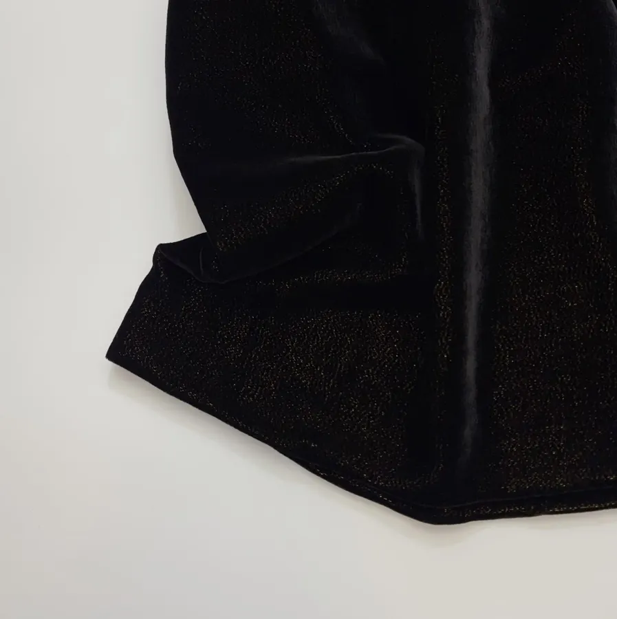Black Velvet-Panel Strapless Mini Dress in Black, product view 08