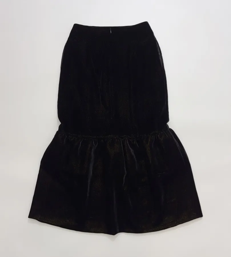 Black Velvet-Panel Strapless Mini Dress in Black, product view 13