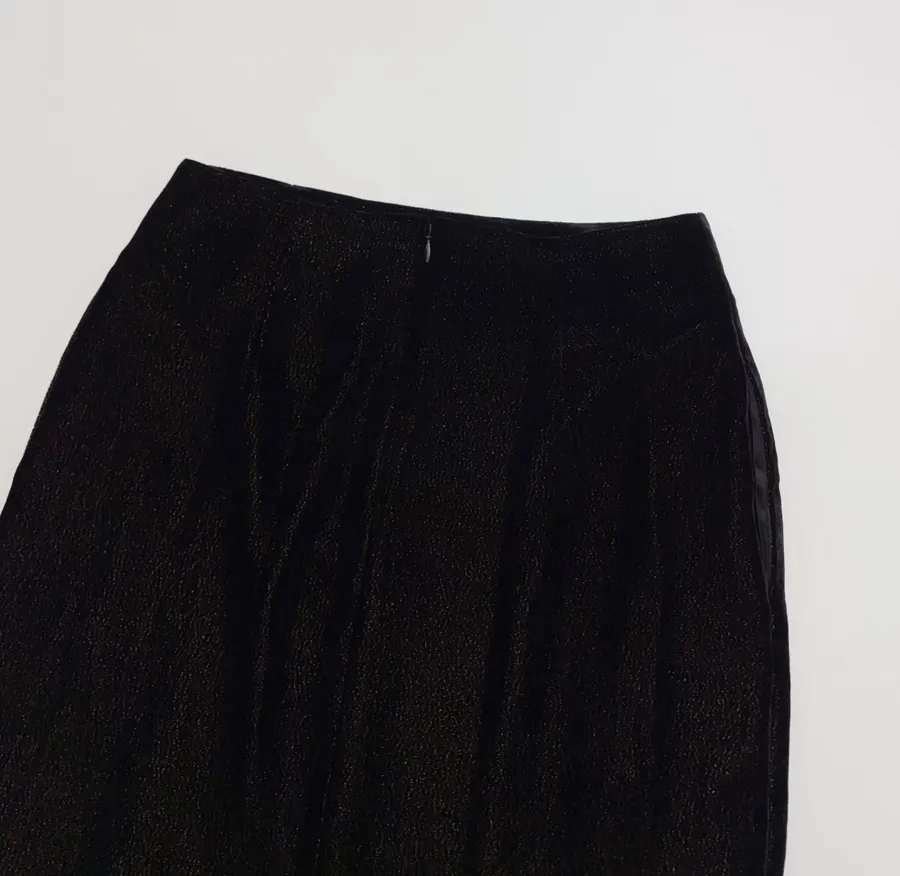 Black Velvet-Panel Strapless Mini Dress in Black, product view 14