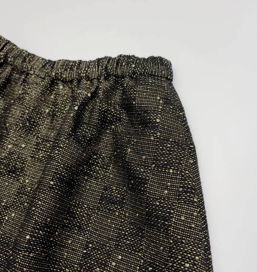 Charcoal Check Full Midi Skirt in Dark Gray, product view 03