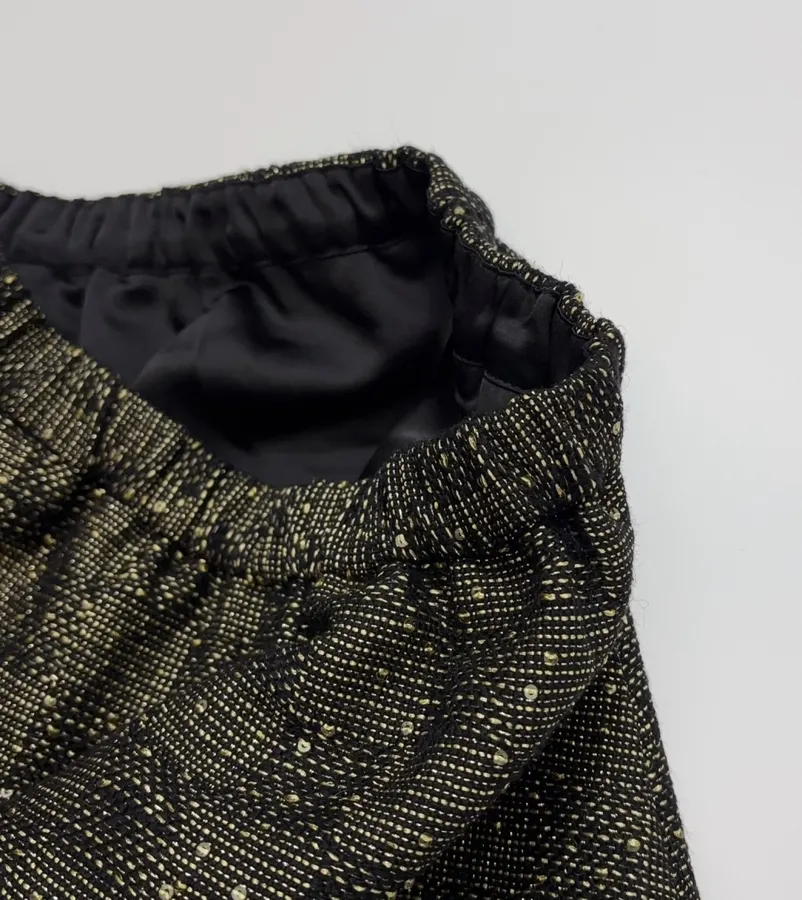 Charcoal Check Full Midi Skirt in Dark Gray, product view 04