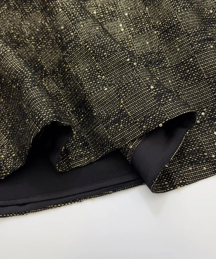 Charcoal Check Full Midi Skirt in Dark Gray, product view 08