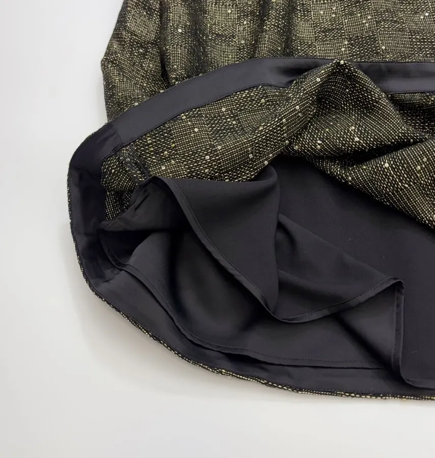 Charcoal Check Full Midi Skirt in Dark Gray, product view 10