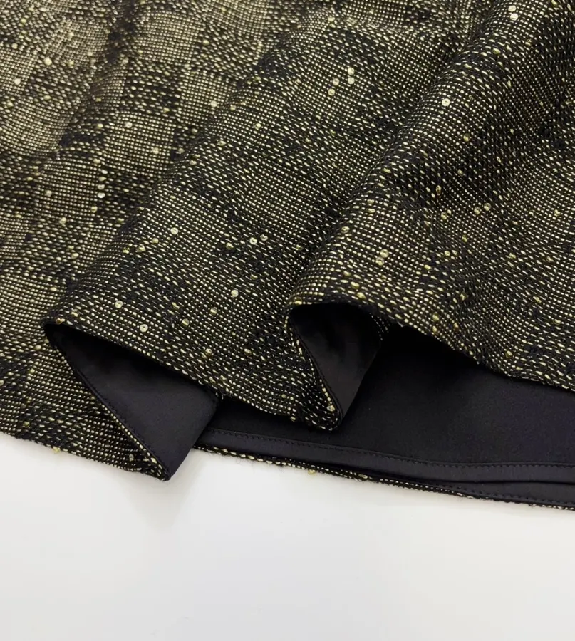 Charcoal Check Full Midi Skirt in Dark Gray, product view 11