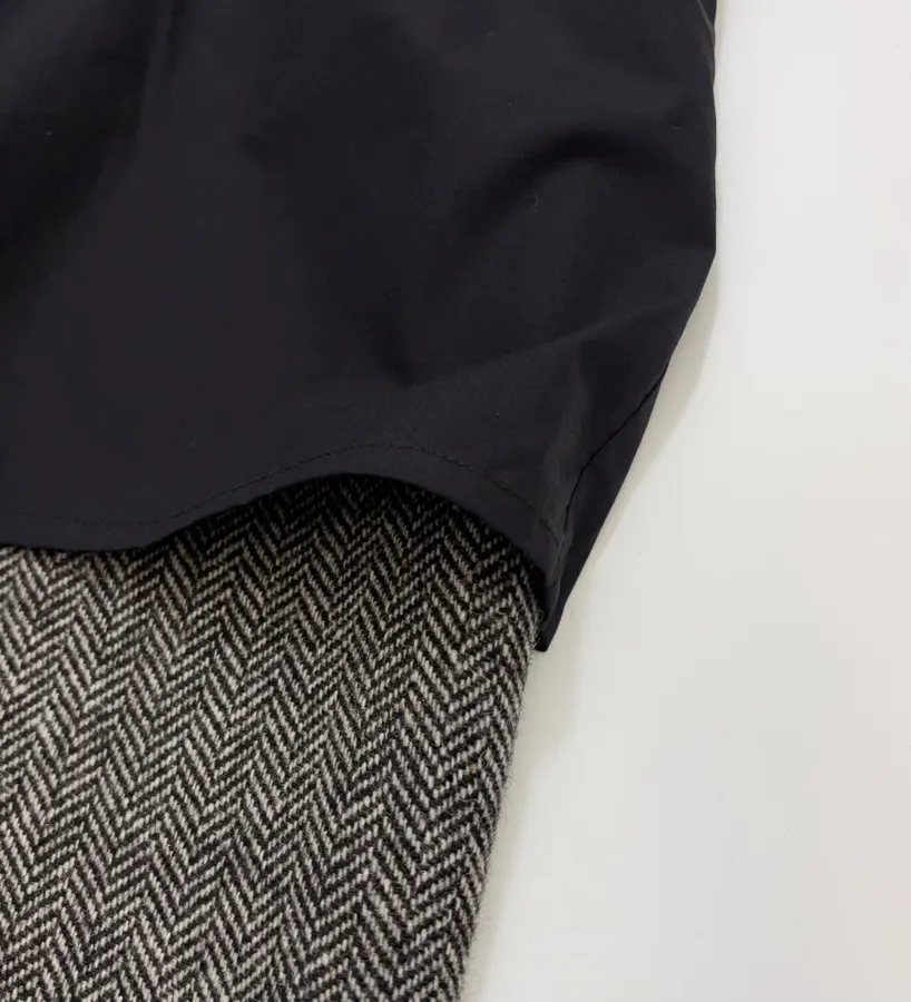 Grey Tweed High-Waist Wide-Leg Trousers in Gray, product view 14