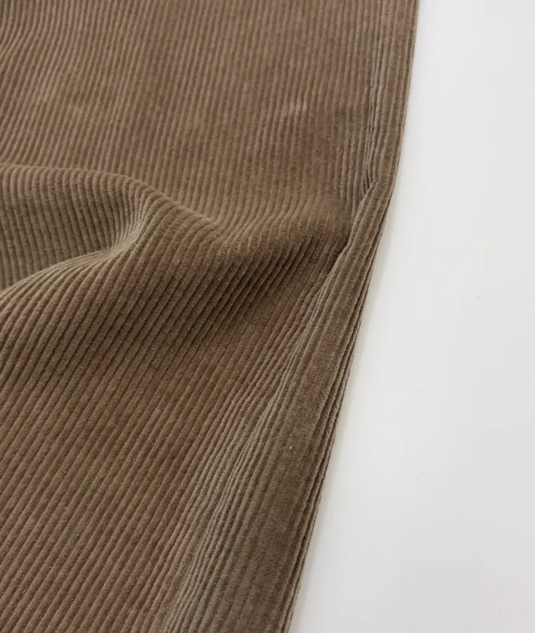 Taupe Corduroy High-Waist Straight-Leg Trousers in Taupe, product view 13