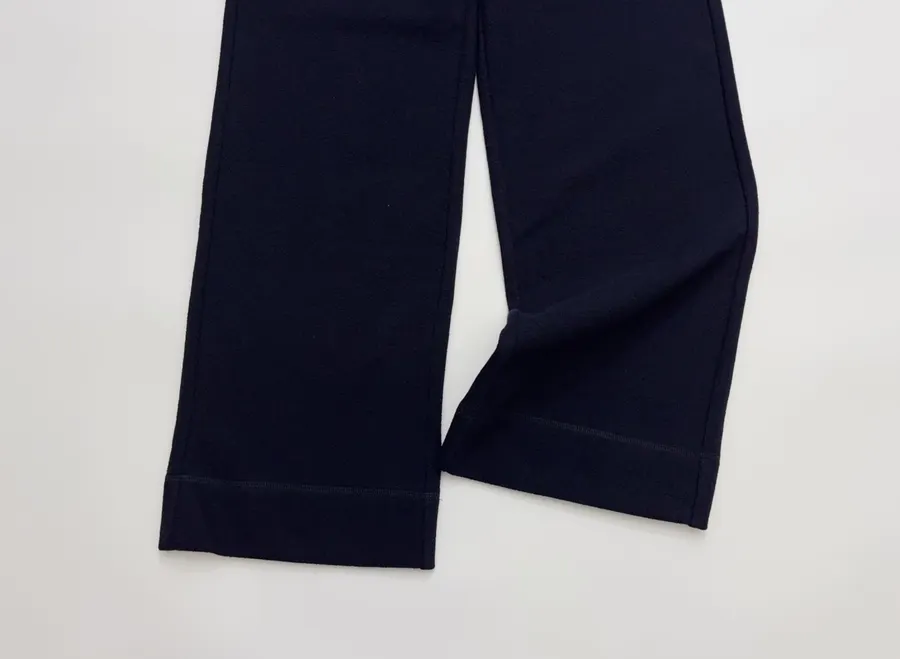 Navy Drawstring-Waist Wide-Leg Trousers in Navy, product view 08