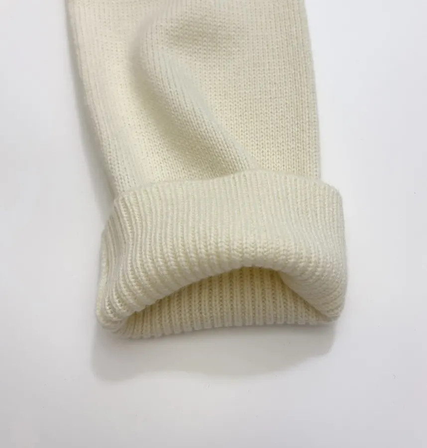 Ivory Essential Crew-Neck Knit Sweater in Off-White, product view 07